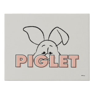 Winnie the Pooh   Piglet Peek-A-Boo Faux Canvas Print