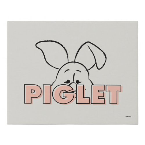 Winnie the Pooh  Piglet Peek_A_Boo Faux Canvas Print