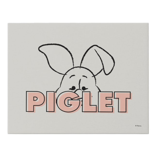 Winnie the Pooh | Piglet Peek-A-Boo Faux Canvas Print (Front)