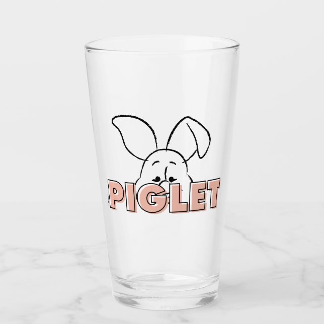 Winnie the Pooh | Piglet Peek-A-Boo Glass (Front)