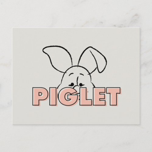 Winnie the Pooh  Piglet Peek_A_Boo Postcard