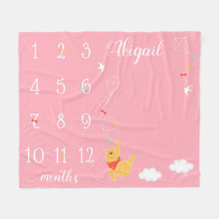 winnie the pooh milestone blanket