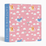 Winnie the Pooh | Pink Flying Kite Days Pattern 3 Ring Binder