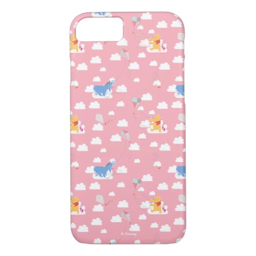 Winnie the Pooh  Pink Flying Kite Days Pattern iPhone 87 Case