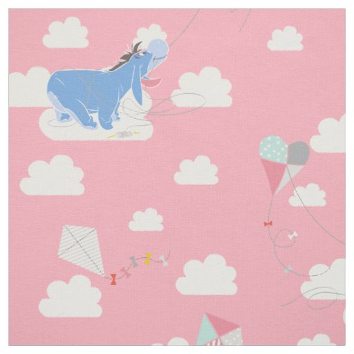 Winnie the Pooh | Pink Flying Kite Days Pattern Fabric