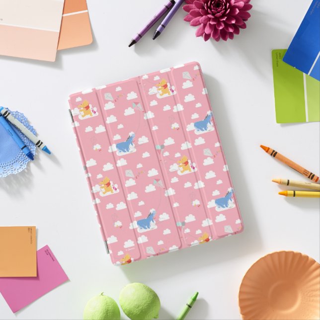 Winnie the Pooh | Pink Flying Kite Days Pattern iPad Smart Cover (In Situ)