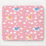Winnie the Pooh | Pink Flying Kite Days Pattern Mouse Pad