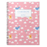Winnie the Pooh | Pink Flying Kite Days Pattern Notebook