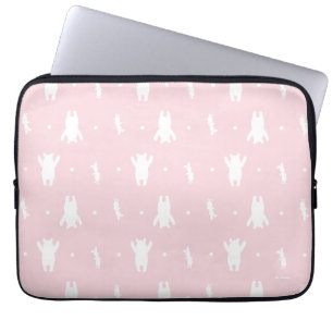 Winnie the Pooh Pink Pastel Polka Dot Pattern Laptop Sleeve