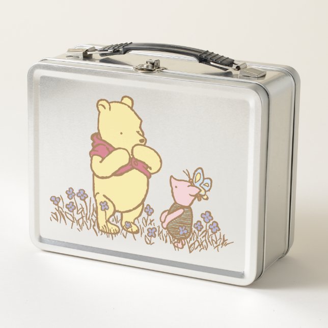 Winnie the Pooh | Pooh and Piglet in Field Classic Metal Lunch Box (Front)