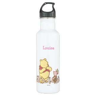 Winnie the Pooh | Pooh and Piglet in Field Classic Stainless Steel Water Bottle