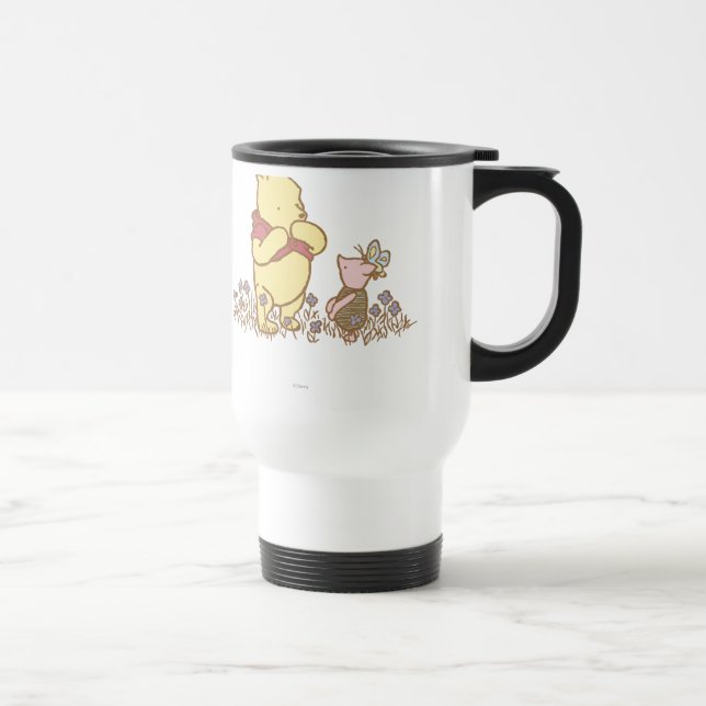 Winnie the Pooh | Pooh and Piglet in Field Classic Travel Mug (Right)