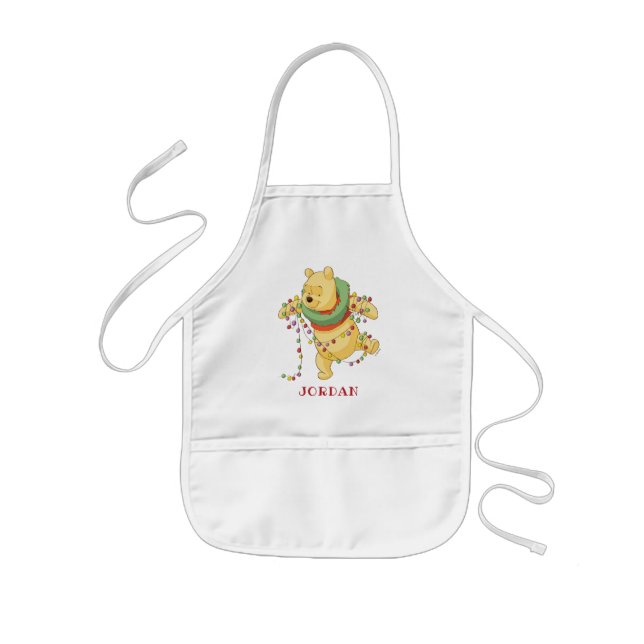 Winnie the Pooh | Pooh Christmas Lights Kids' Apron (Front)