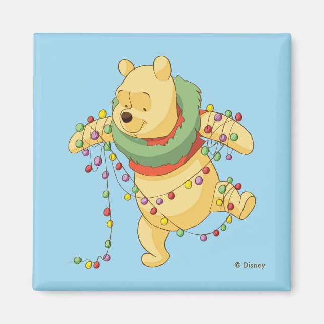 Winnie the Pooh | Pooh Christmas Lights Magnet (Front)