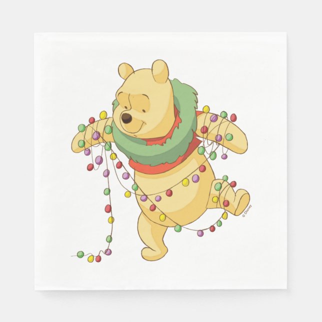 Winnie the Pooh | Pooh Christmas Lights Napkins (Front)