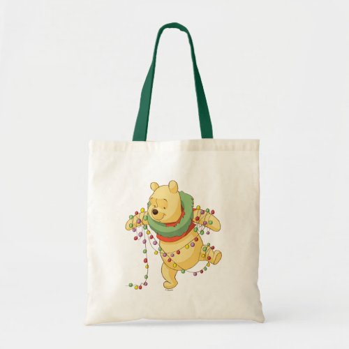 Winnie the Pooh  Pooh Christmas Lights Tote Bag