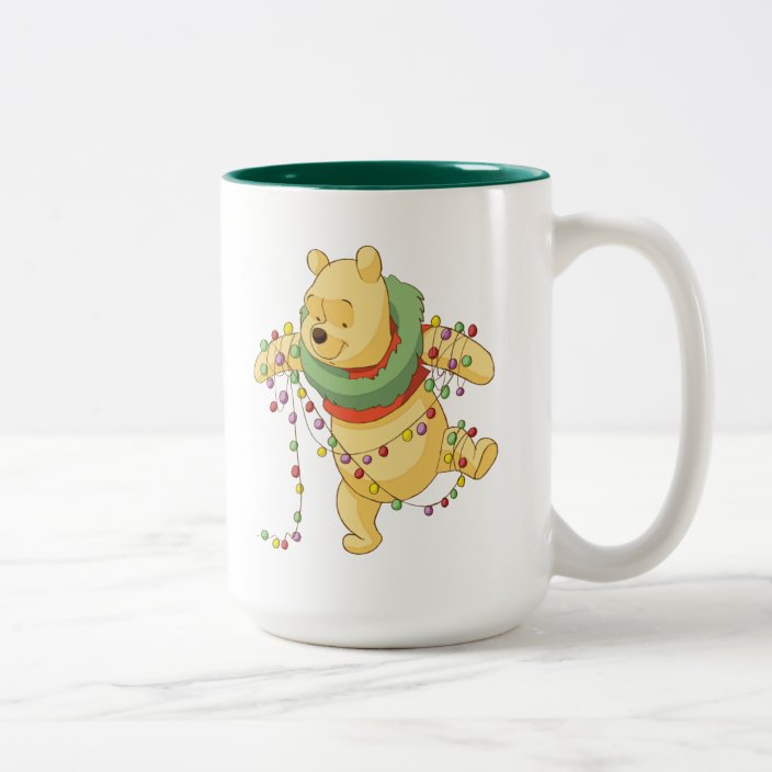 Winnie the Pooh | Pooh Christmas Lights Two-Tone Coffee Mug | Zazzle.com