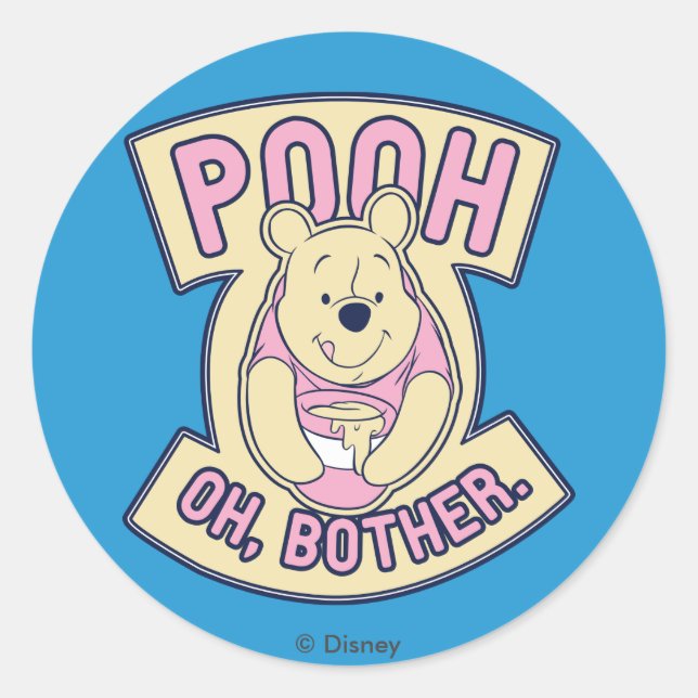 Winnie The Pooh | Pooh Oh Bother Classic Round Sticker (Front)