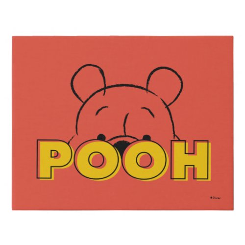 Winnie the Pooh  Pooh Peek_A_Boo Faux Canvas Print