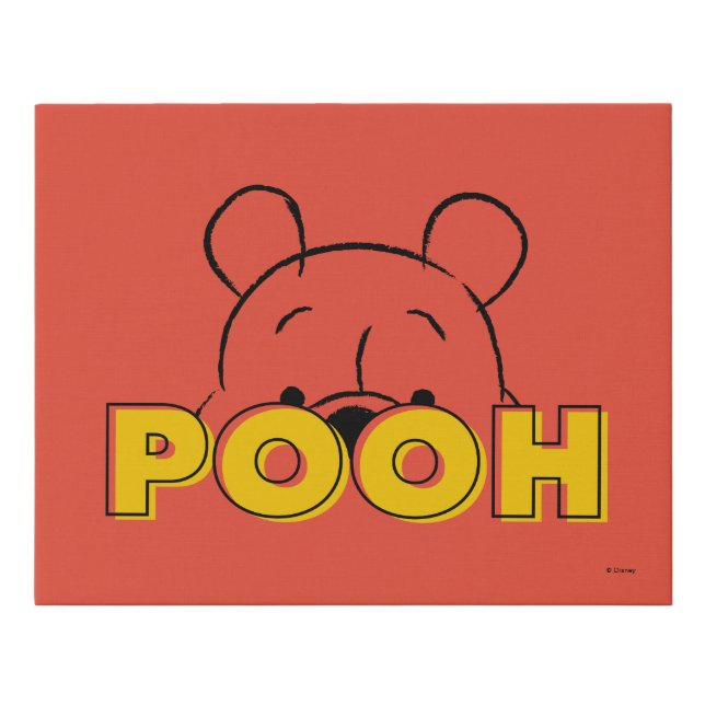 Winnie the Pooh | Pooh Peek-A-Boo Faux Canvas Print (Front)