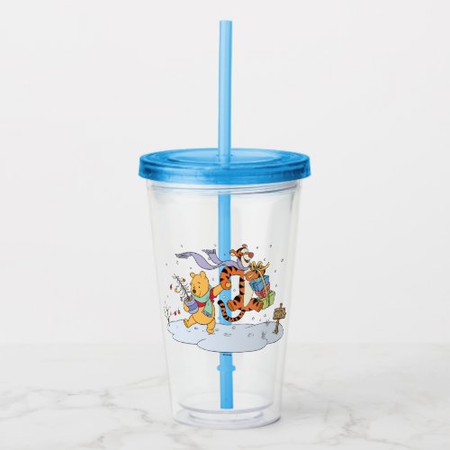 Winnie the Pooh  Pooh  Tigger Christmas Gifts Acrylic Tumbler