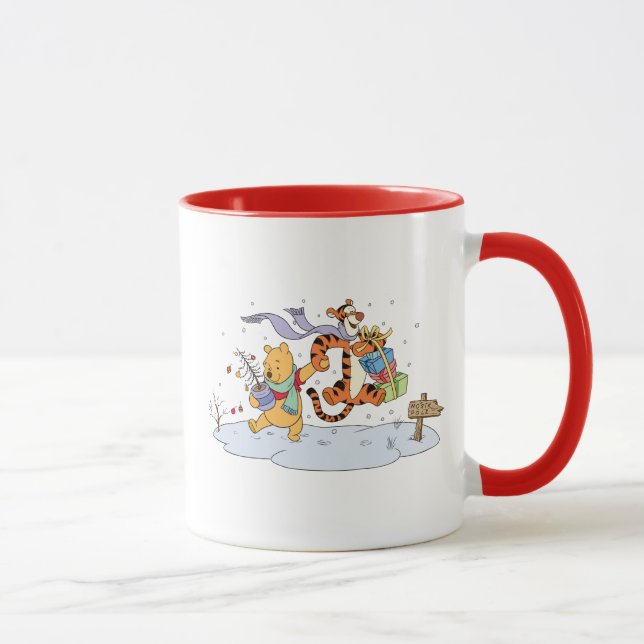 Winnie the Pooh | Pooh & Tigger Christmas Gifts Mug (Right)