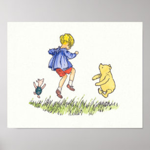 Winnie The Pooh- Practice Jumps Poster