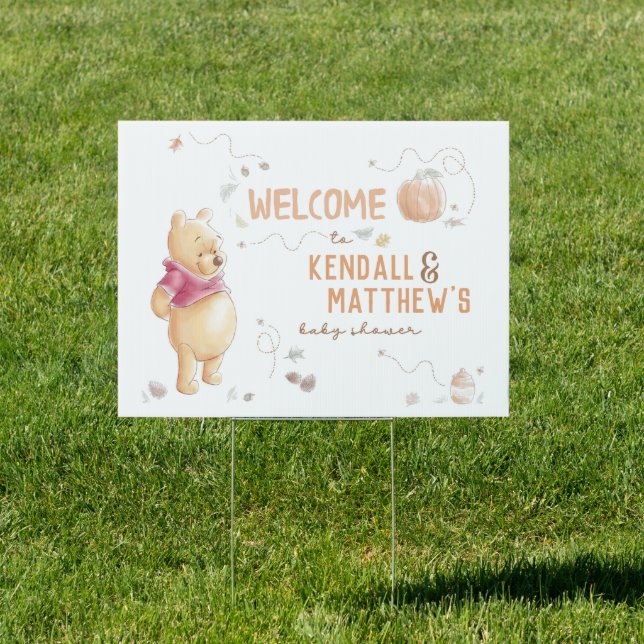 Winnie the Pooh | Pumpkin Baby Shower Sign (Insitu)