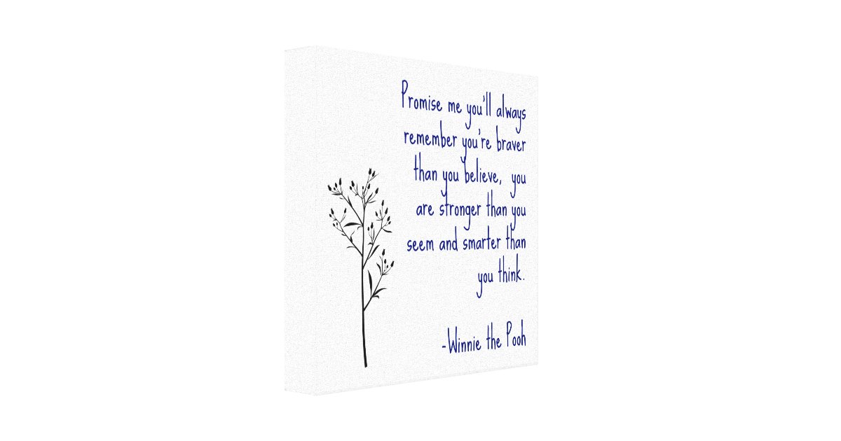 Winnie The Pooh Quote Canvas Art Inspirational Art Zazzle