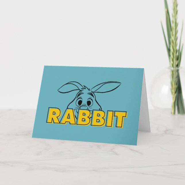 Winnie the Pooh | Rabbit Peek-A-Boo Card (Front)