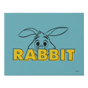 Winnie the Pooh   Rabbit Peek-A-Boo Faux Canvas Print