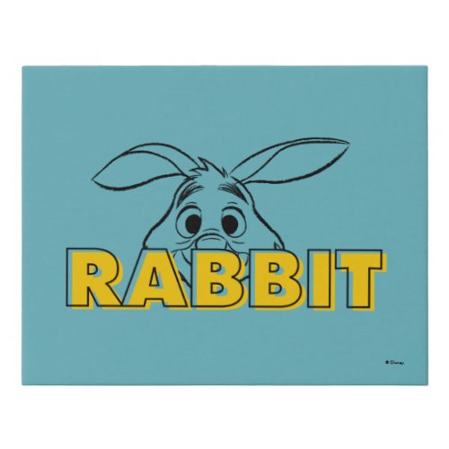 Winnie the Pooh  Rabbit Peek_A_Boo Faux Canvas Print