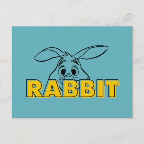 Winnie the Pooh  Rabbit Peek_A_Boo Postcard