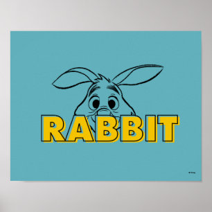 Winnie the Pooh Rabbit Peek-A-Boo Poster