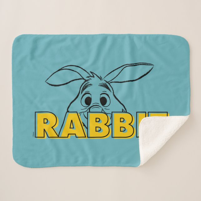 Winnie the Pooh | Rabbit Peek-A-Boo Sherpa Blanket (Front (Horizontal))