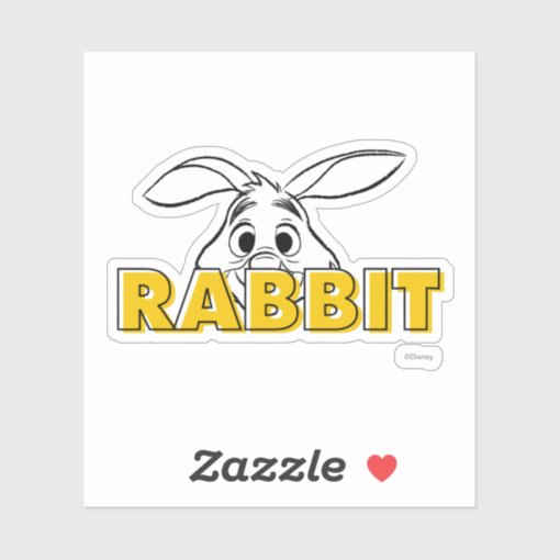 Winnie the Pooh | Rabbit Peek-A-Boo Sticker | Zazzle