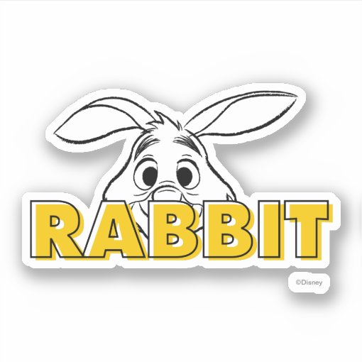 Winnie the Pooh | Rabbit Peek-A-Boo Sticker | Zazzle