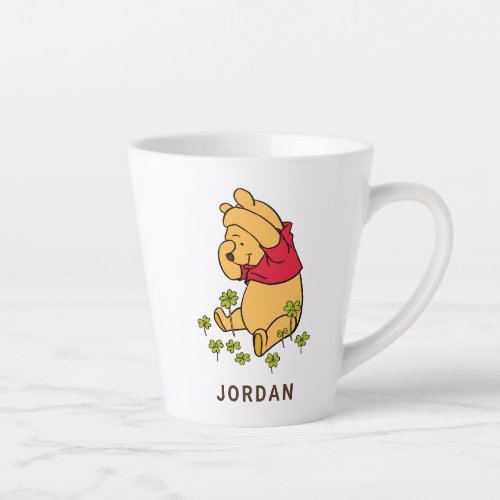 Winnie the Pooh _ Shamrock  St Patricks Day Latte Mug