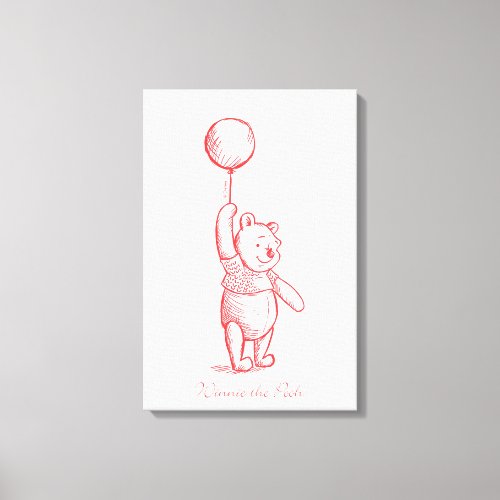 Winnie the Pooh Sketch Canvas Print