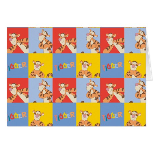Winnie the Pooh | Tigger Bright Mosaic Pattern Cards (Front Horizontal)