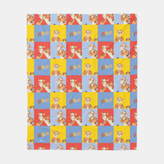 Winnie the Pooh | Tigger Bright Mosaic Pattern Fleece Blanket