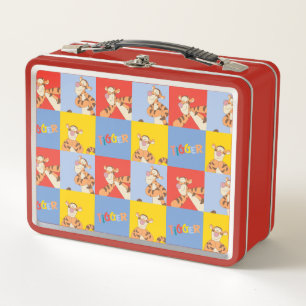 Winnie the Pooh   Tigger Bright Mosaic Pattern Metal Lunch Box