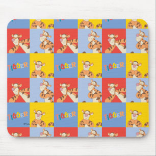 Winnie the Pooh   Tigger Bright Mosaic Pattern Mouse Pad