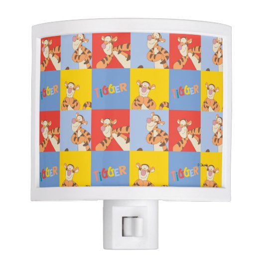Winnie the Pooh | Tigger Bright Mosaic Pattern Night Light (Front)