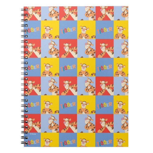 Winnie the Pooh | Tigger Bright Mosaic Pattern Notebook (Front)