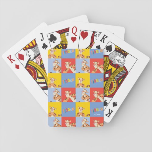 Winnie the Pooh  Tigger Bright Mosaic Pattern Poker Cards