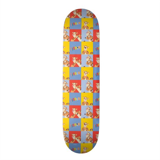 Winnie the Pooh | Tigger Bright Mosaic Pattern Skateboard | Zazzle.com