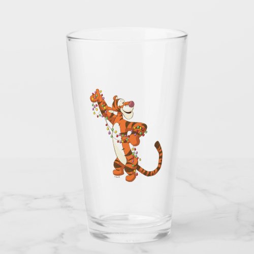 Winnie the Pooh  Tigger Christmas Lights Glass