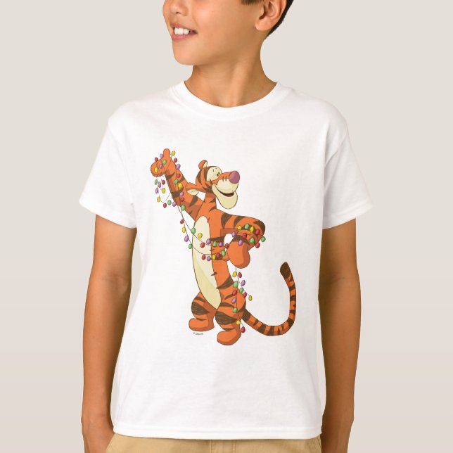 Winnie the Pooh | Tigger Christmas Lights T-Shirt (Front)