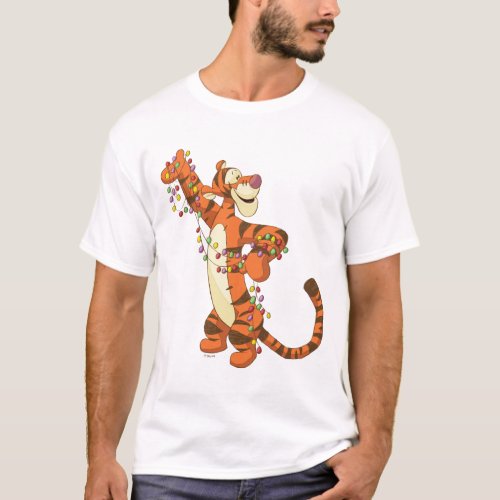 Winnie the Pooh  Tigger Christmas Lights T_Shirt